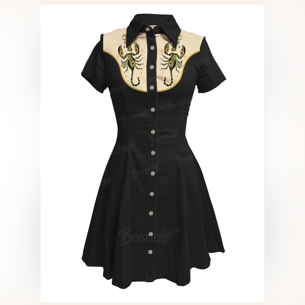 Plus size 4X western style dress with scorpion design -fits more like 2X BNWT